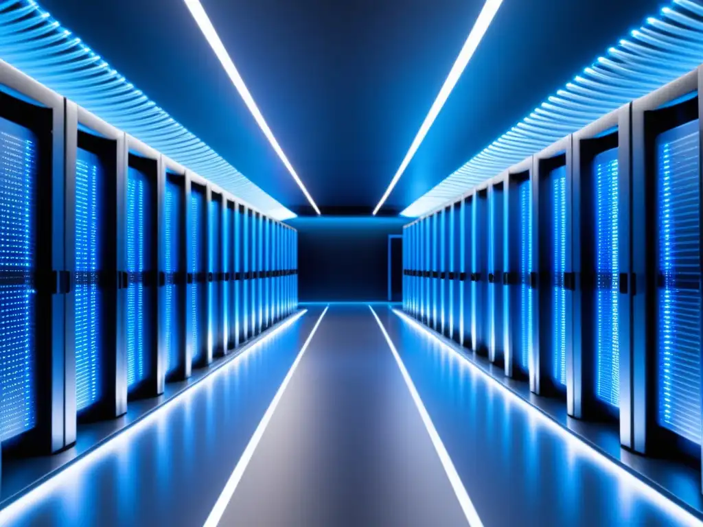 Centro de datos moderno y eficiente Beneficios económicos de la fibra óptica en un centro de datos moderno y sofisticado