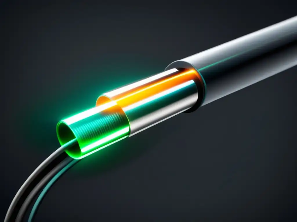 Cable de fibra óptica moderno y elegante Fibra óptica: Limitaciones físicas y elegancia de la tecnología