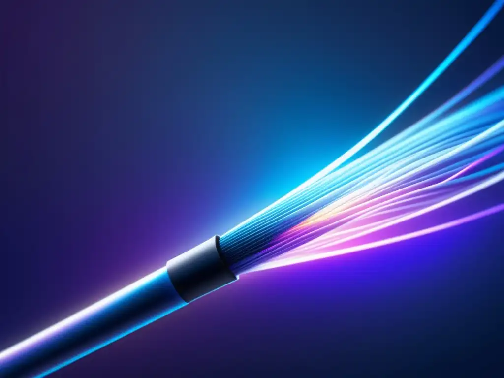 Conectividad futurista con fibra óptica Ventajas de la fibra óptica: Conexión rápida y confiable