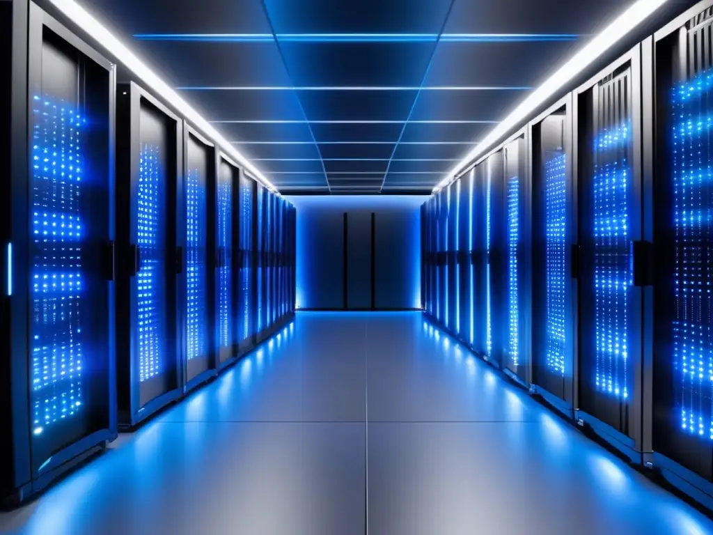 Beneficios tecnología óptica en Data Centers: diseño moderno, ordenado, eficiente, iluminación LED, cables ópticos, profesionalismo