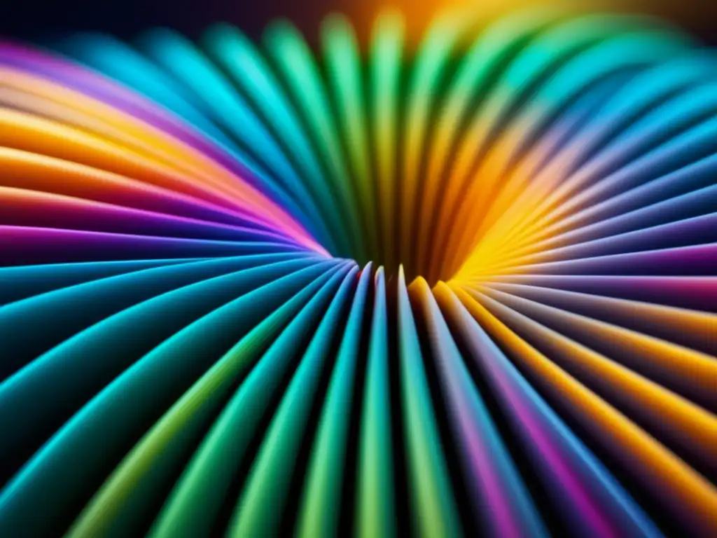 Tecnología de fibra óptica revolucionaria: detalle impresionante de cables y sus delicadas fibras, colores vibrantes y diseño elegante