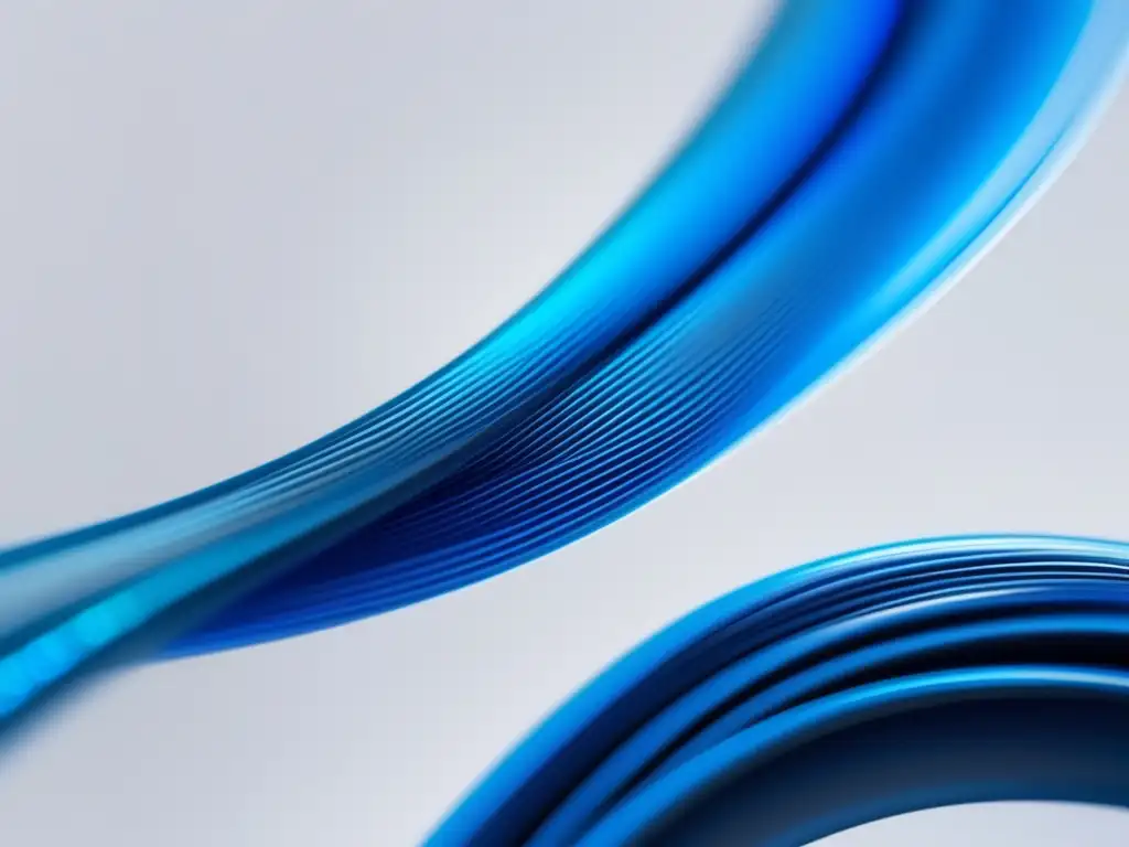 Beneficios reciclaje de fibra óptica: cable azul vibrante, tecnología eficiente y hermosa