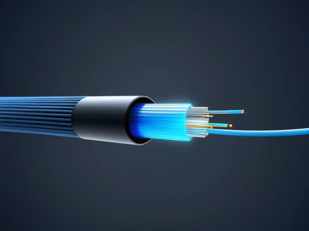 Tecnología de fibra óptica segura con diseño minimalista y efecto lumínico celestial