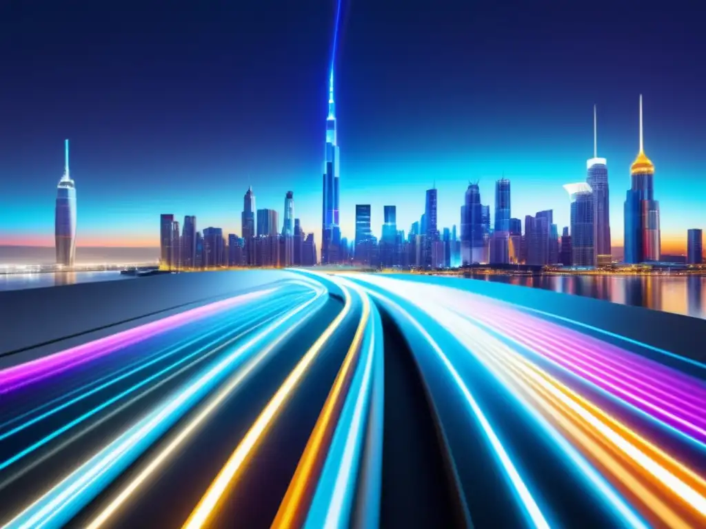 Beneficios de la fibra óptica en una ciudad futurista