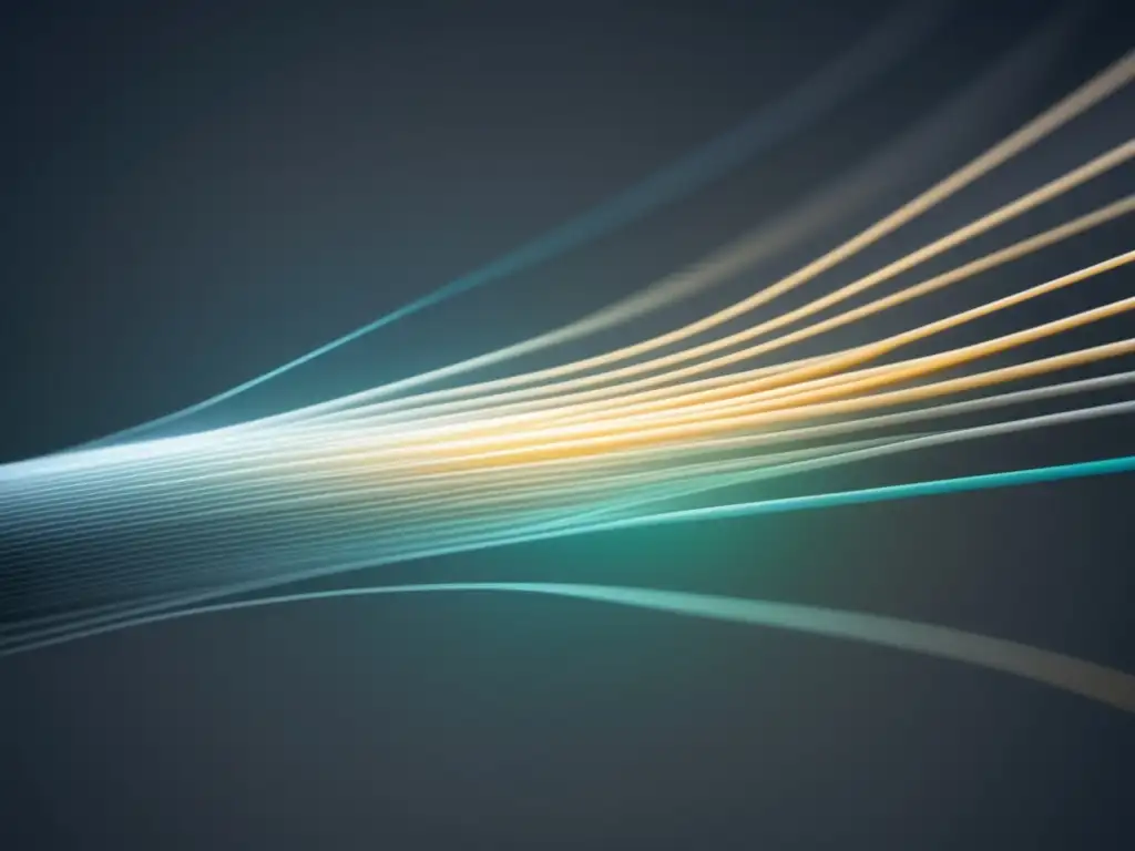Cable de fibra óptica minimalista y preciso Ventajas de la fibra óptica: Cable moderno y eficiente, transmitiendo luz con precisión