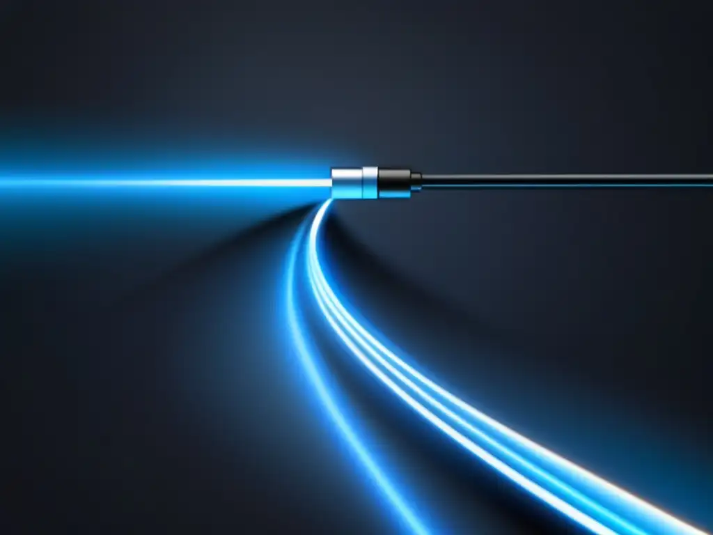 Ventajas y desventajas de la fibra óptica: Eficiencia y velocidad en una imagen minimalista
