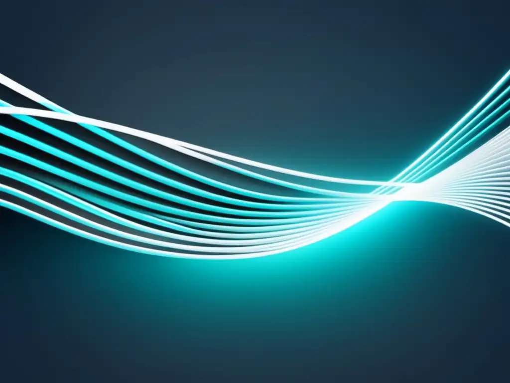 Cable de fibra óptica futurista con ventajas de alta velocidad y conectividad eficiente