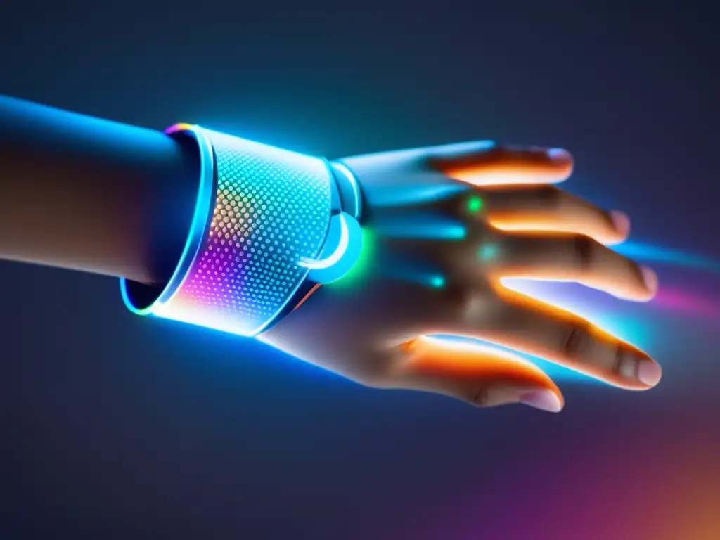 Ventajas de wearables de fibra óptica: diseño minimalista y tecnología futurista en pulsera luminosa