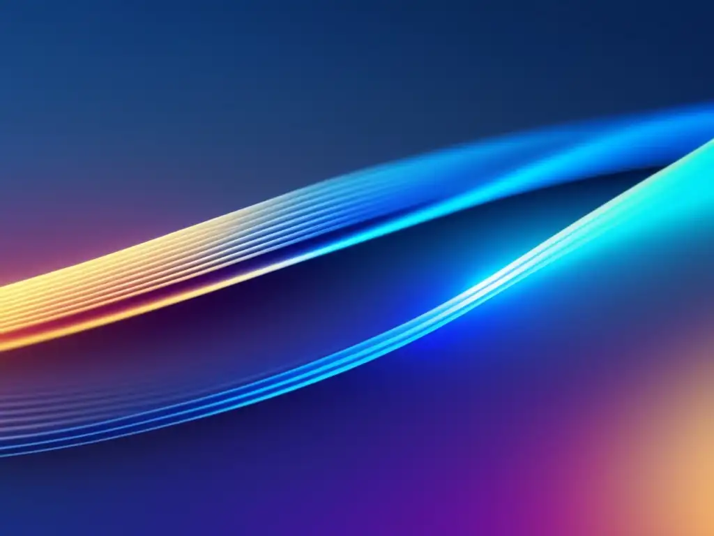 Cable óptico futurista y colorido Representación moderna de la tecnología de fibra óptica