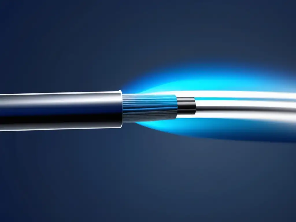 Fibra óptica: representación minimalista y moderna de cables
