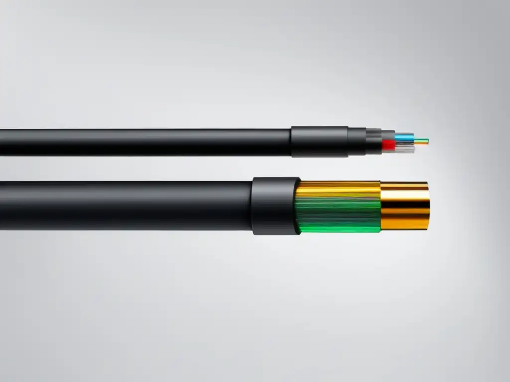 Materiales fundamentales para fibra óptica: Cable de fibra óptica 8k, diseño minimalista y sofisticado