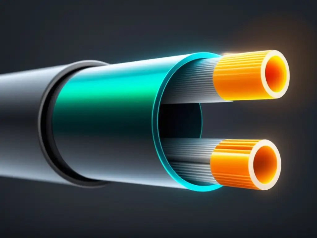 Fibra óptica y libertad de expresión: Imagen minimalista que captura el impacto de la fibra óptica en la comunicación global