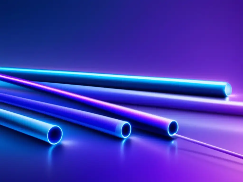 Beneficios de la fibra óptica en el deporte - Imagen elegante de cables de fibra óptica, transmitiendo datos con detalles y armonía