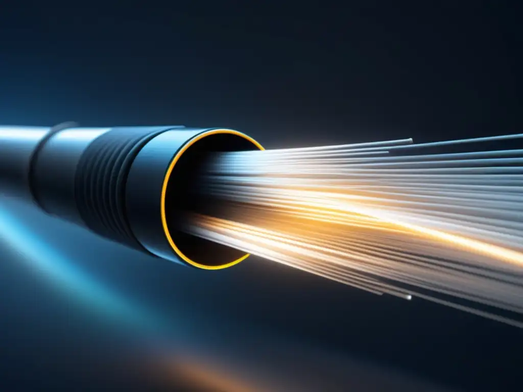 Beneficios de fibra óptica en la comunicación global: cable óptico de alta velocidad, transmisión de datos eficiente y sin pérdidas
