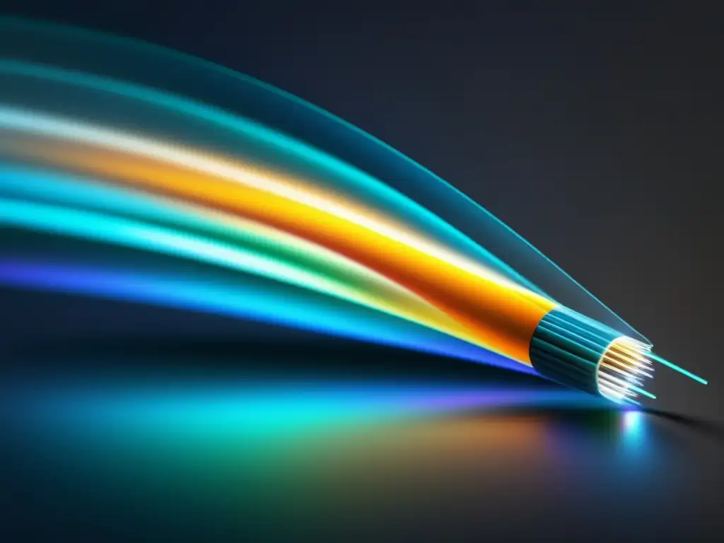 Tecnología de fibra óptica revolucionaria: Cable elegante y vibrante que desafía las leyes de la física