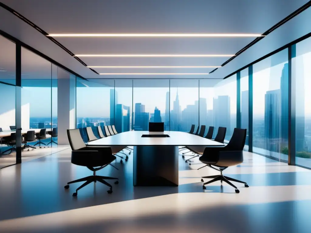 Beneficios de la fibra óptica en la comunicación global: Oficina moderna con profesionales usando tecnología avanzada