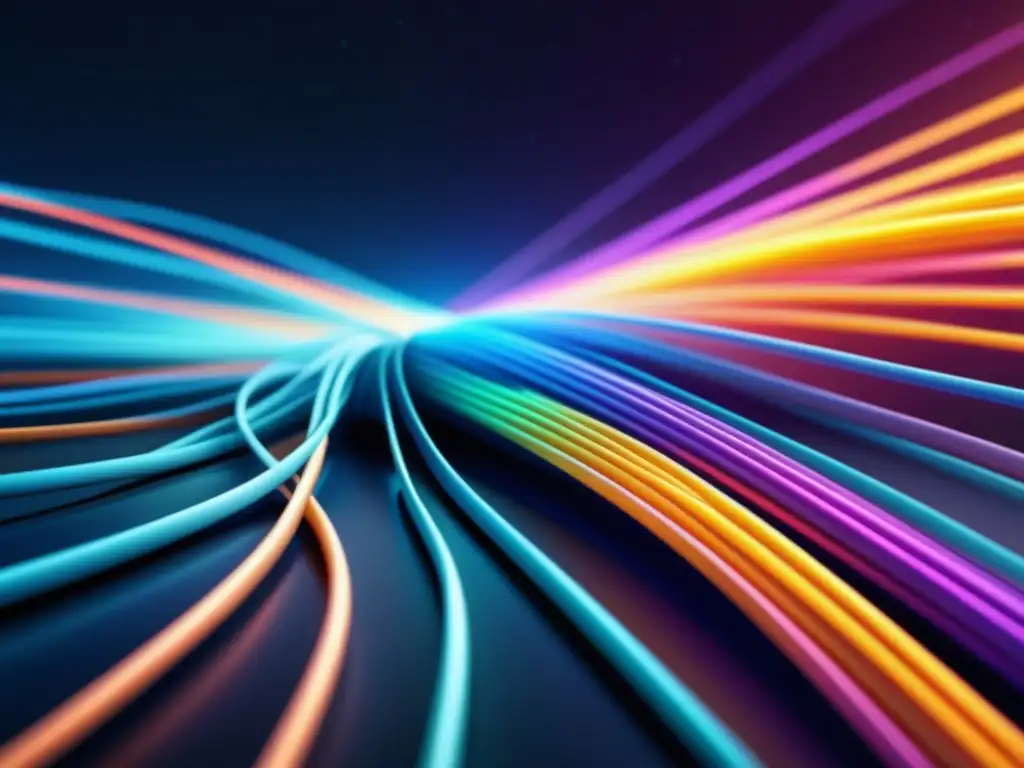 Infraestructura de fibra óptica eficiente y sofisticada Beneficios económicos de la fibra óptica: imagen 8k muestra poder y avances tecnológicos