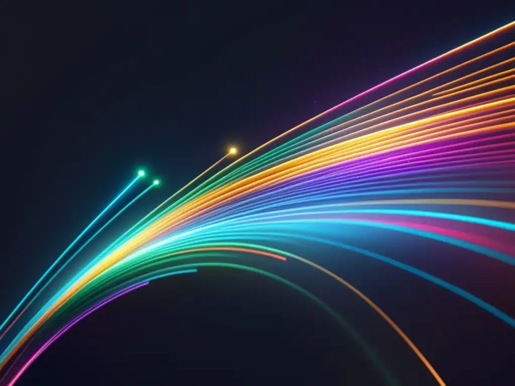 Tecnología de fibra óptica revolucionaria: imagen detallada que muestra el poder transformador de esta innovadora tecnología
